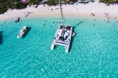 St. John PiZZA Pi Snorkel Sail with Beach Stop, Lunch & Open Bar - Westin - The catamaran ride: comfort, music, and how wind changes the plan