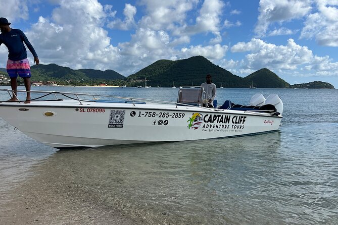 St. Lucia Private Boat to Soufriere:Snorkeling, Sightseeing,Beach - Anse Chastanet: black sand and one of St Lucia’s best reefs