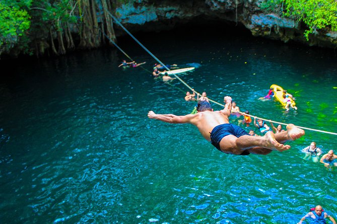 Ultimate 5x1 Combo with ATV, Ziplines, Cenote & Reef Snorkeling - Stop 3: Cenote Verde Lucero Swim in the Jungle